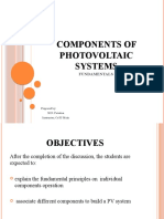 Components of Photovoltaic Systems: Fundamentals