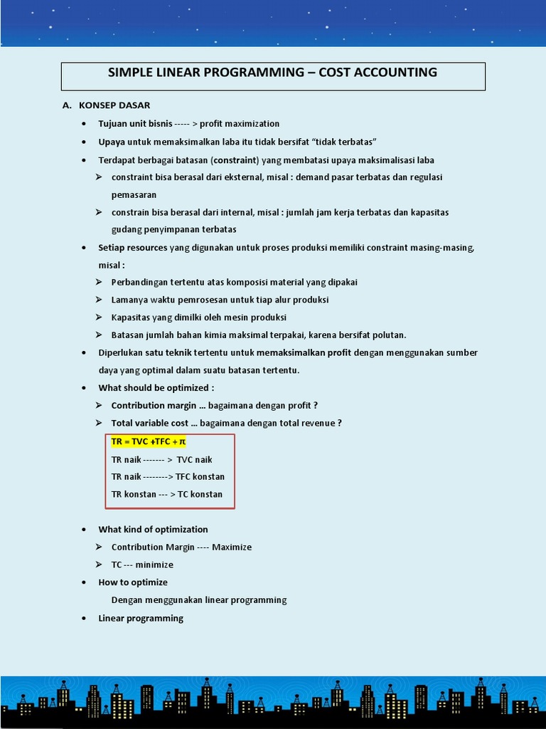 Simple Linear Programming | PDF