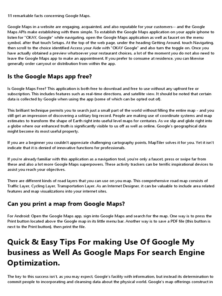 Most Usual Issues With Embedding Google Map in Website | PDF | Map ...