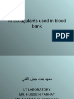 Anticoagulants Used in Blood Banks