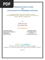 Download organizational study on STATE BANK OF HYDERBAD  by ram SN48730488 doc pdf