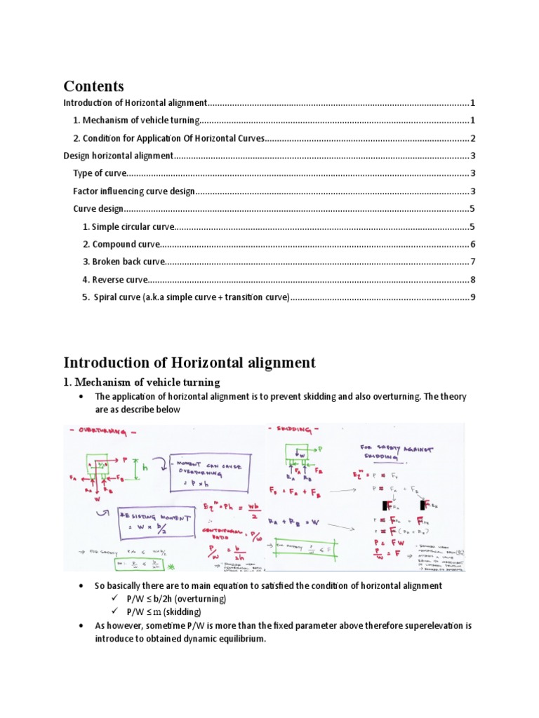 Horizontal Curve Design Guide | PDF | Friction | Road