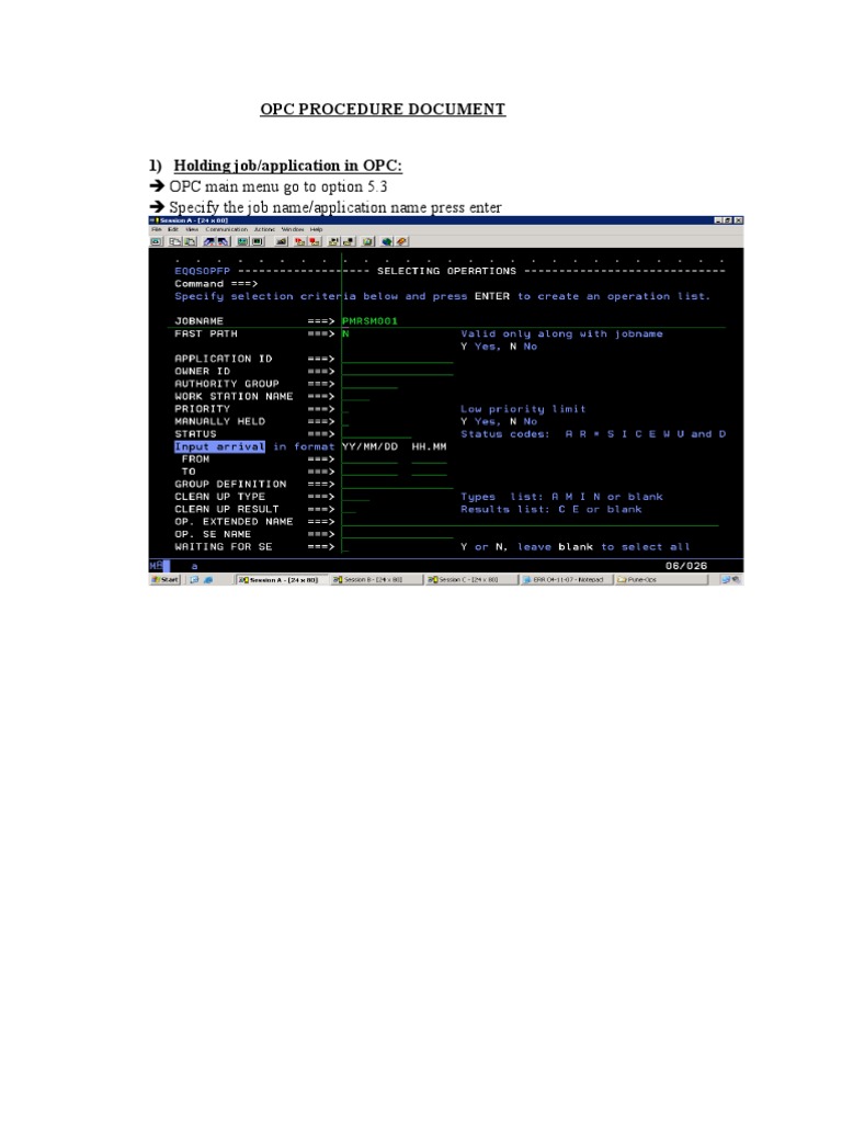 Opc Procedure Document | Download Free PDF | Command Line Interface ...