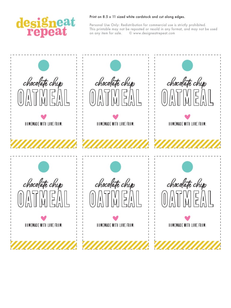 Printable Cookie Tags | PDF