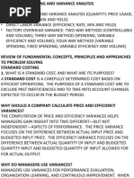 2.3 Standard Costing and Variance Analysis