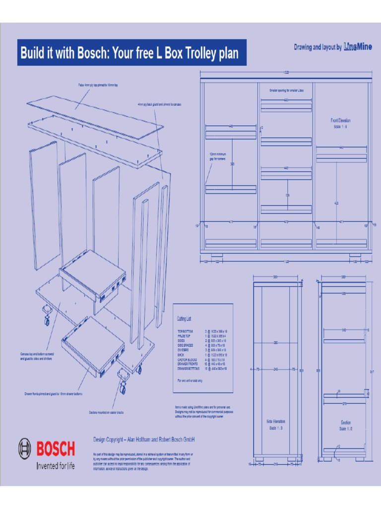 Build It With Bosch - L-Boxx Trolley Plans | PDF