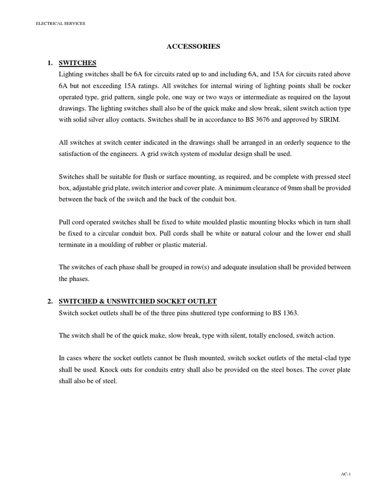 Electrical Switches and Outlets Guide | PDF