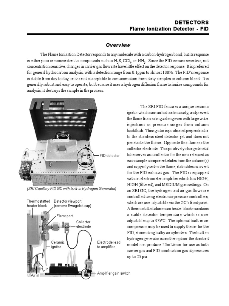 Flame Ionization Detector Overview | PDF | Gas Chromatography ...
