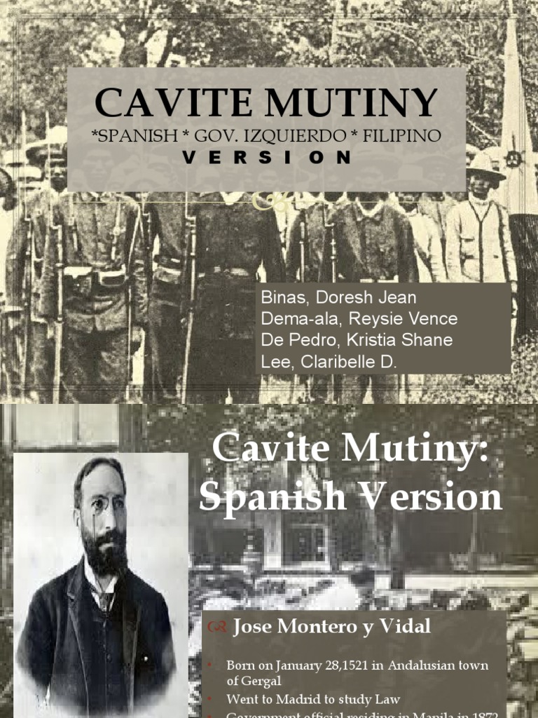 Cavite Mutiny Spanish Gov. Izquierdo Filipino V E R S I O N PDF