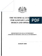 Technical Guideline For Sanitary Landfill, Design & Operation