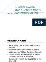 Sejarah, Teori Dan Model Kep - Komunitas