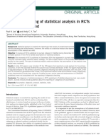 Diagnosis Checking of Statistical Analysis in Rcts Indexed in Pubmed