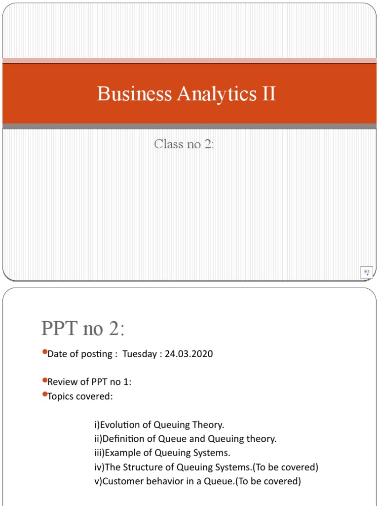 Business Analytics II: Class No 2 | PDF | Applied Mathematics | Systems ...
