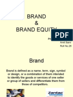 Brand & Brand Equity: Amit Saini Roll No.26