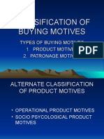 Classification of Buying Motives