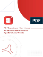 PDF Export App - User Manual: An Efficient PDF Converter App For All Your Needs