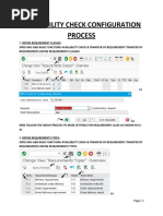 Availability Check Configuration Process: Page - 1