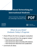 Networking For Internation Student