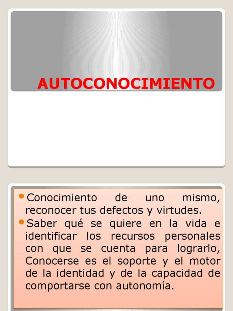 Importancia del Autoconocimiento Personal | PDF | Inteligencia ...