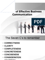 Seven C's of Effective Business Communication