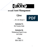 UFONE  BRAND MANAGEMENT By Asad Memon