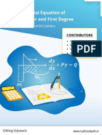 Differential Equation of First Order and First Degree: Based On Revised MU Syllabus