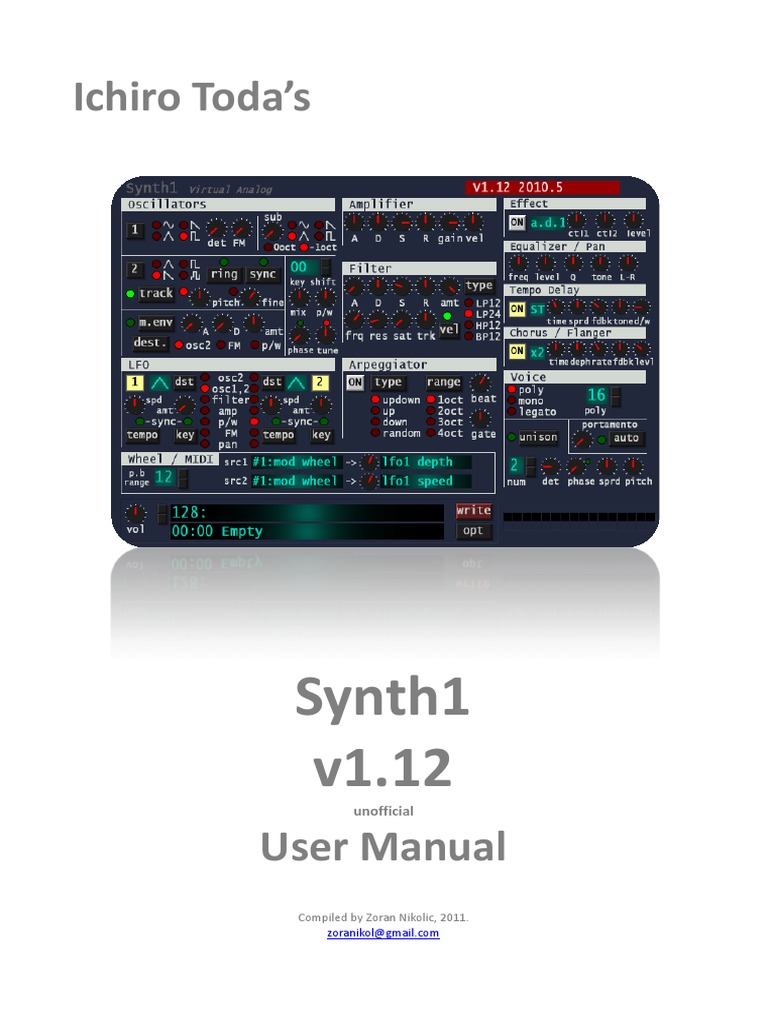 Synth1 User Manual PDF | PDF | Synthesizer | Amplifier