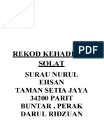 Rekod Kehadiran Solat Terkini