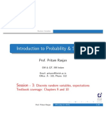 Introduction To Probability & Statistics: Session - 3