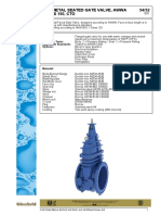 Avk Metal Seated Gate Valve, Awwa 54/52 Class 150, Cto: Use: Hydraulic Tests: Applicable Standards: Options