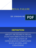 Acute Renal Failure: Dr. S.Raghav MD