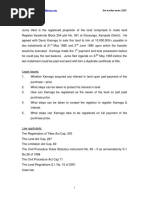 Questions Land Law Term 1