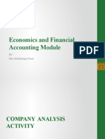 Economics and Financial Accounting Module Company Analysis Ratios
