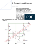 Simple 555 IC Tester Circuit Diagram - ElecCircuit