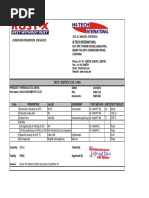 Corrosion Prevention Specialists: Test Certificate 6901