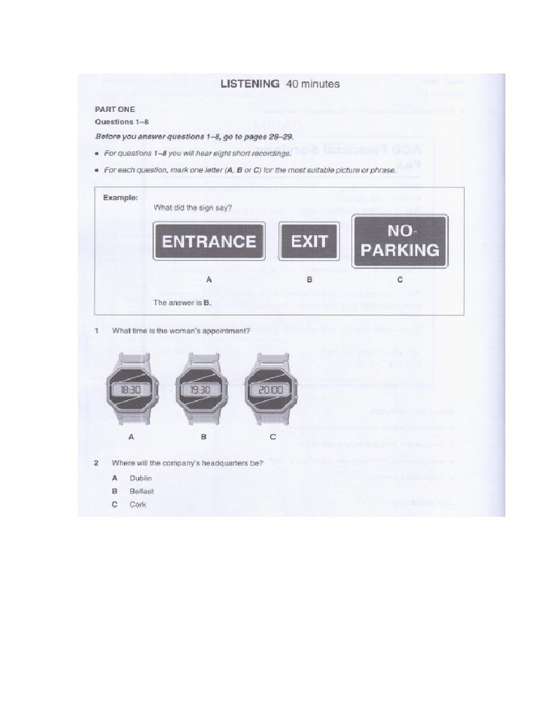 Test 2 Listening | PDF