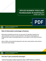 Applied Business Tools and Technologies in Hospitality: Course Code: Hr104