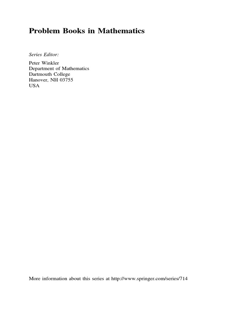Problem Books in Mathematics | PDF | Inequality (Mathematics ...