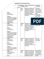 Recording of Class Instruction: Topic