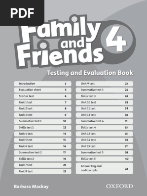 Family Friends 4 Tests Pdf Educational Assessment Learning