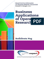 Business Applications of Operations Research by Bodhibrata Nag