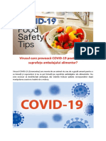 Virusul care provoacă COVID-19 poate trăi pe suprafața ambalajului alimentar?