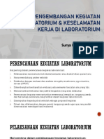 Pengembangan Kegiatan Laboratorium Keselamatan Kerja Di Laboratorium