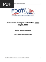 Subcontract Management Plan For: Insert: Project Name