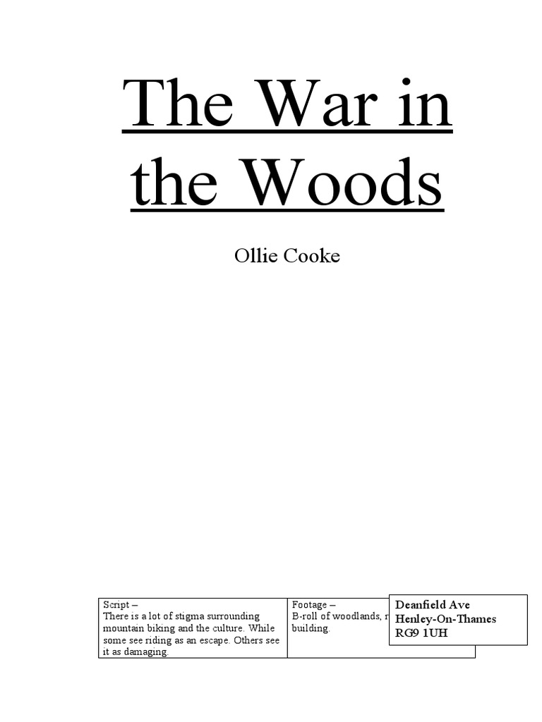 The War in The Woods PDF