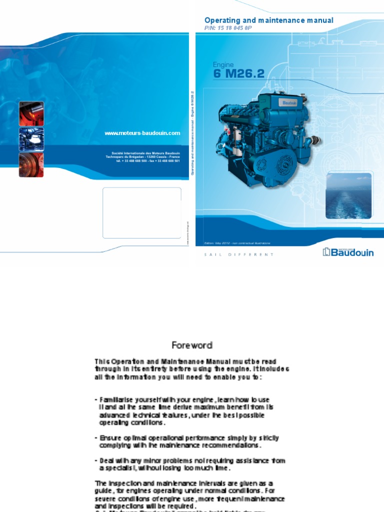 Operating and Maintenance Manual: Engine | PDF | Safety | Risk