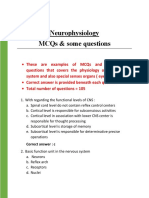 محلول mcq's من المريخ فريش Neurophysiology