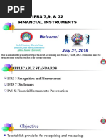 IFRS 7,9, & 32 Financial Instruments: Welcome! July 31, 2019