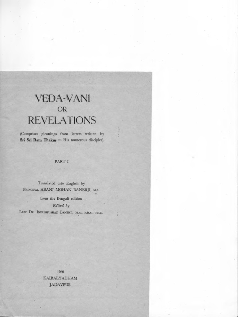 JJ Veda Vani Part I | PDF | Translations | God