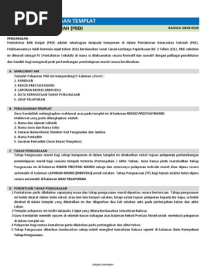 102 Templat Pelaporan Pbd Bahasa Arab Tahun 1access Pdf